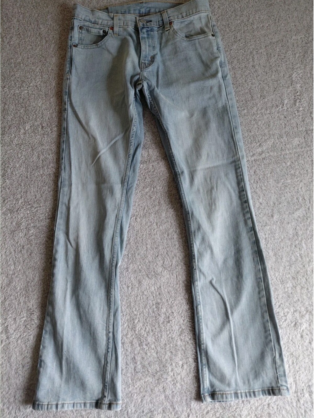Levis 527 Slim Fit Low Rise Bootcut Jeans Light Wash Mens 29x32